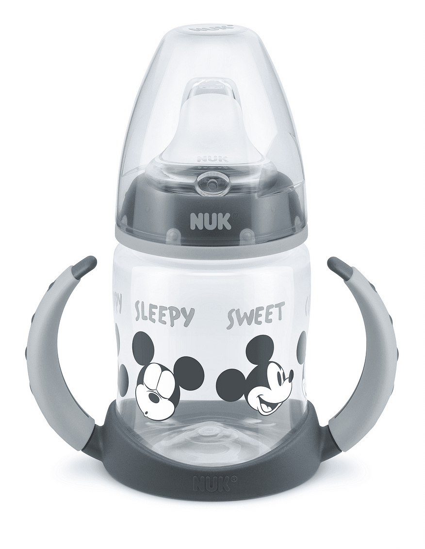 Nuk First Choice Рр Шише Temperature Control 150Мл. Със Силиконов Накрайник За Сок Mickey Grey