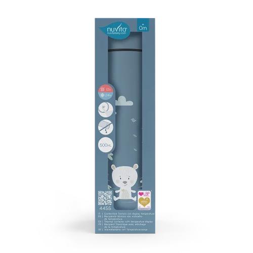 Термос 500 Мл. Със Сензор За Температура Poweder Blue 4455 Nuvita