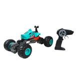 Mașină off-road albastră cu roți față rotative, Rc 1:16