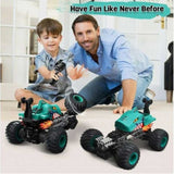 Mașină off-road albastră cu roți față rotative, Rc 1:16