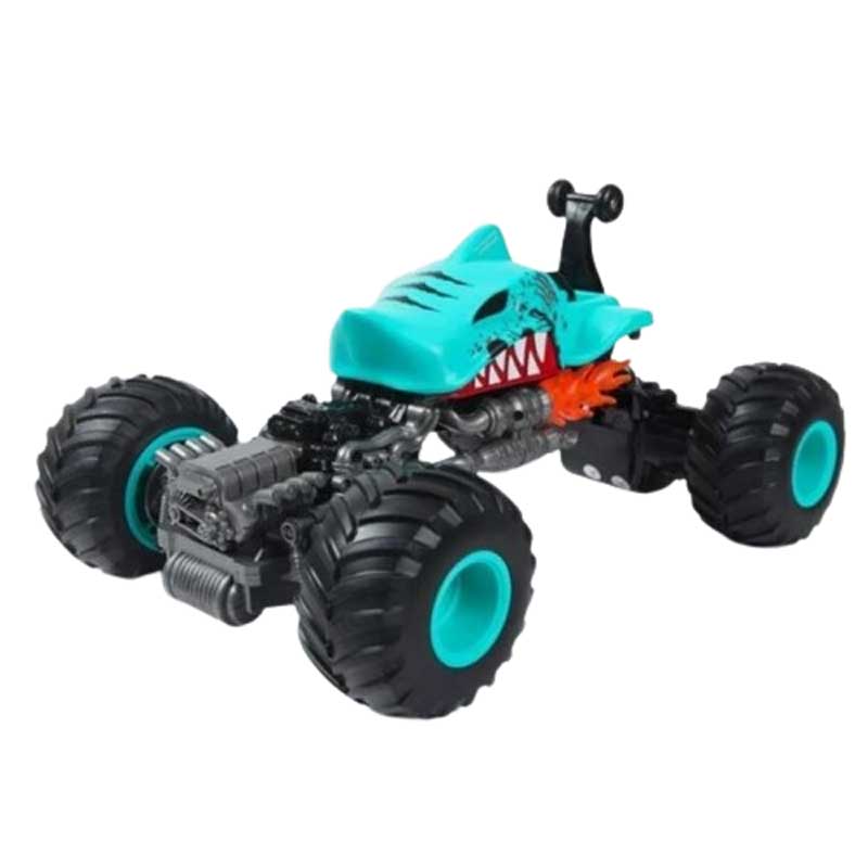 Mașină off-road albastră cu roți față rotative, Rc 1:16