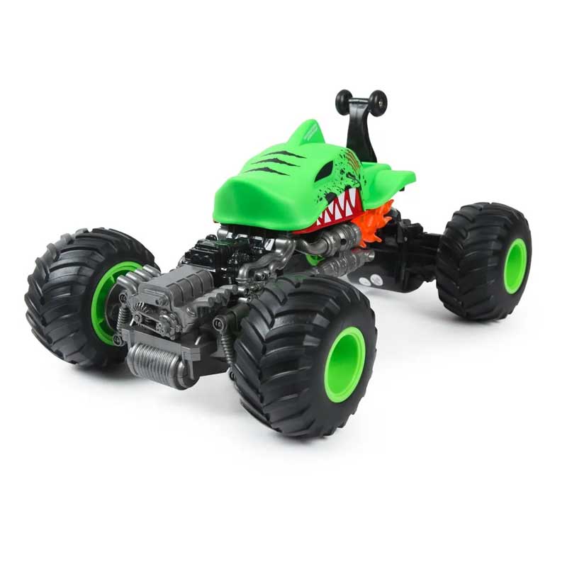 Mașină off-road cu roți față rotative, RC 1:16 în culoarea verde