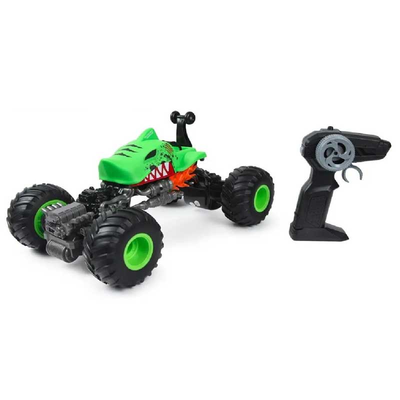 Mașină off-road cu roți față rotative, RC 1:16 în culoarea verde