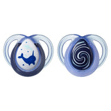 Suzete ortodontice Tommee Tippee Nighttime, pachet de 2 bucăți, 0-6 luni, Narwhal