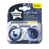 Suzete ortodontice Tommee Tippee Nighttime, pachet de 2 bucăți, 0-6 luni, Narwhal