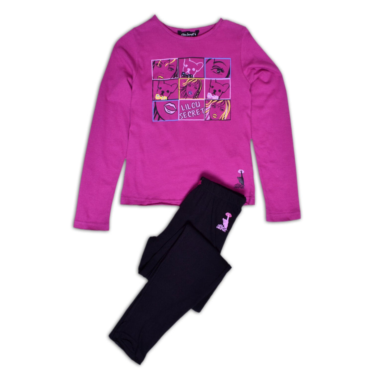 Памучна Детска Пижама За Момичета, 134 См. 10 Г. Lilou Secret