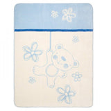 Бебешко Памучно Одеяло Teddy 75x100 См Синьо Babymatex