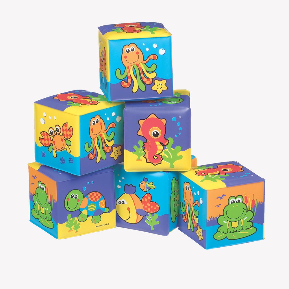Меки Кубчета За Баня Playgro, 6 Бр., Син, Момче