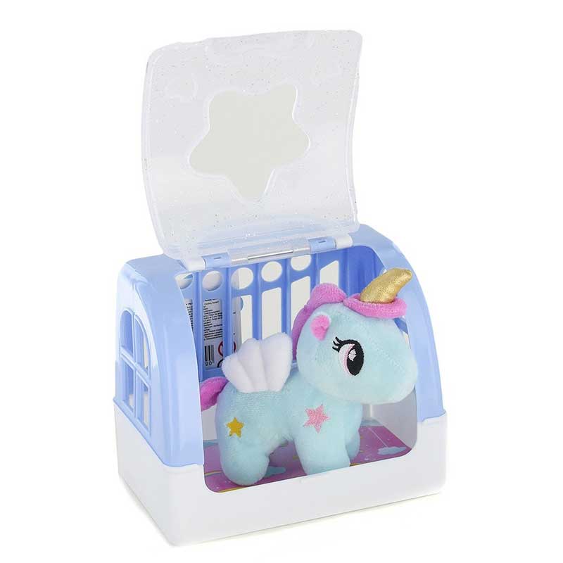 Unicorn de pluș cu aripi într-o servietă, asortat