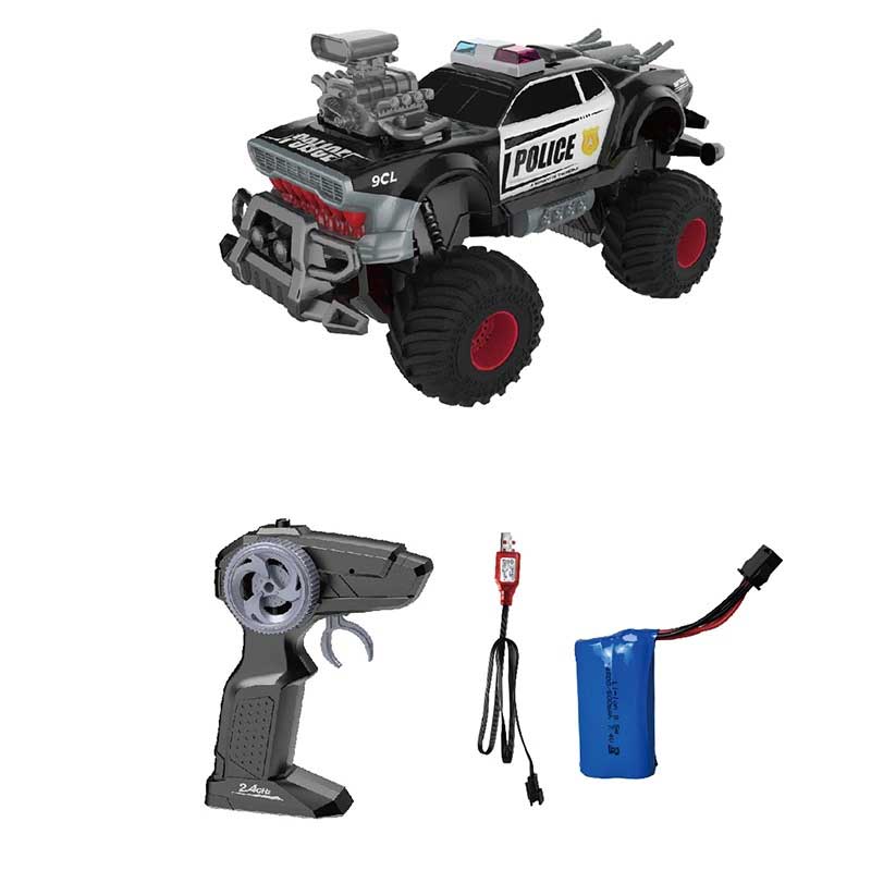 Jeep polițist off-road cu sunete spectaculoase și control RC 1:14