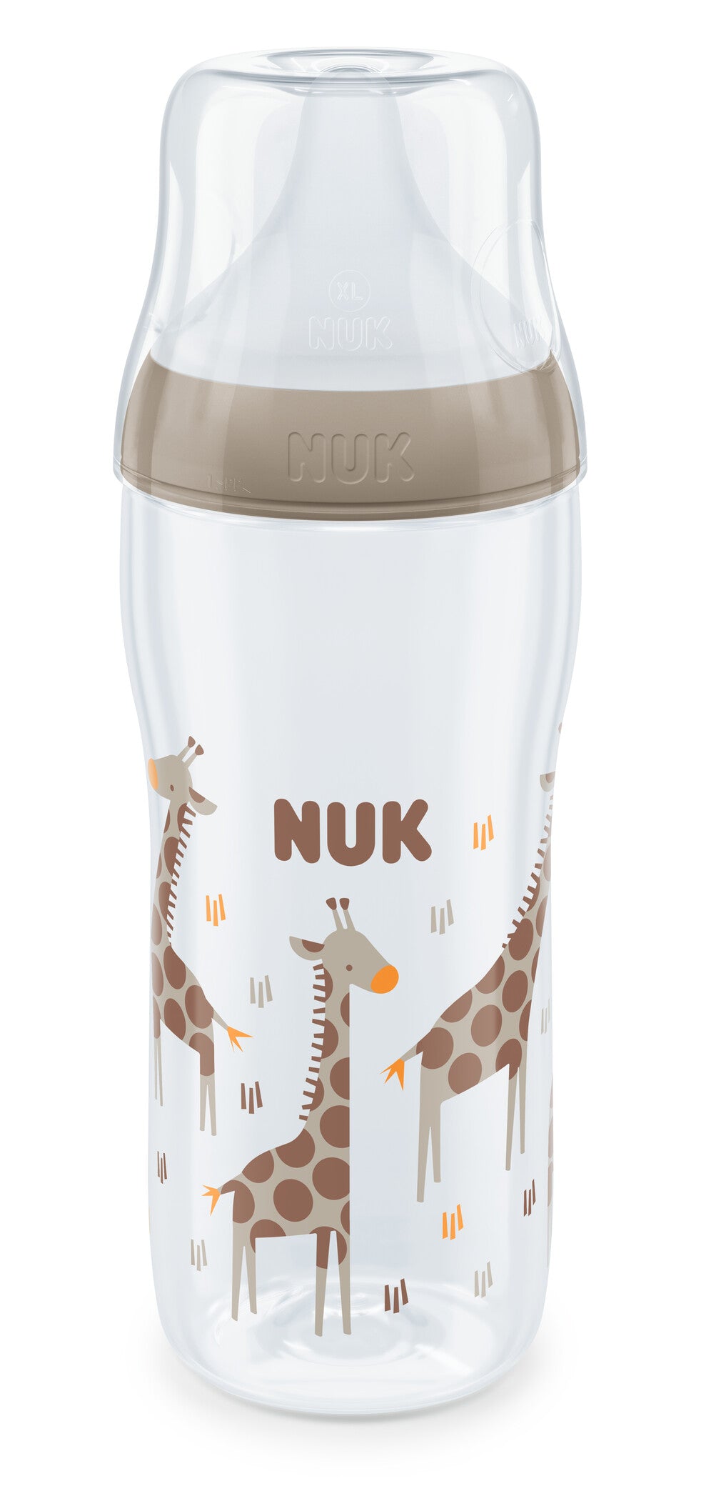 Nuk Perfect Match Шише Рр 360Мл. Със Силиконов Биберон U, 6+Мес. Жираф