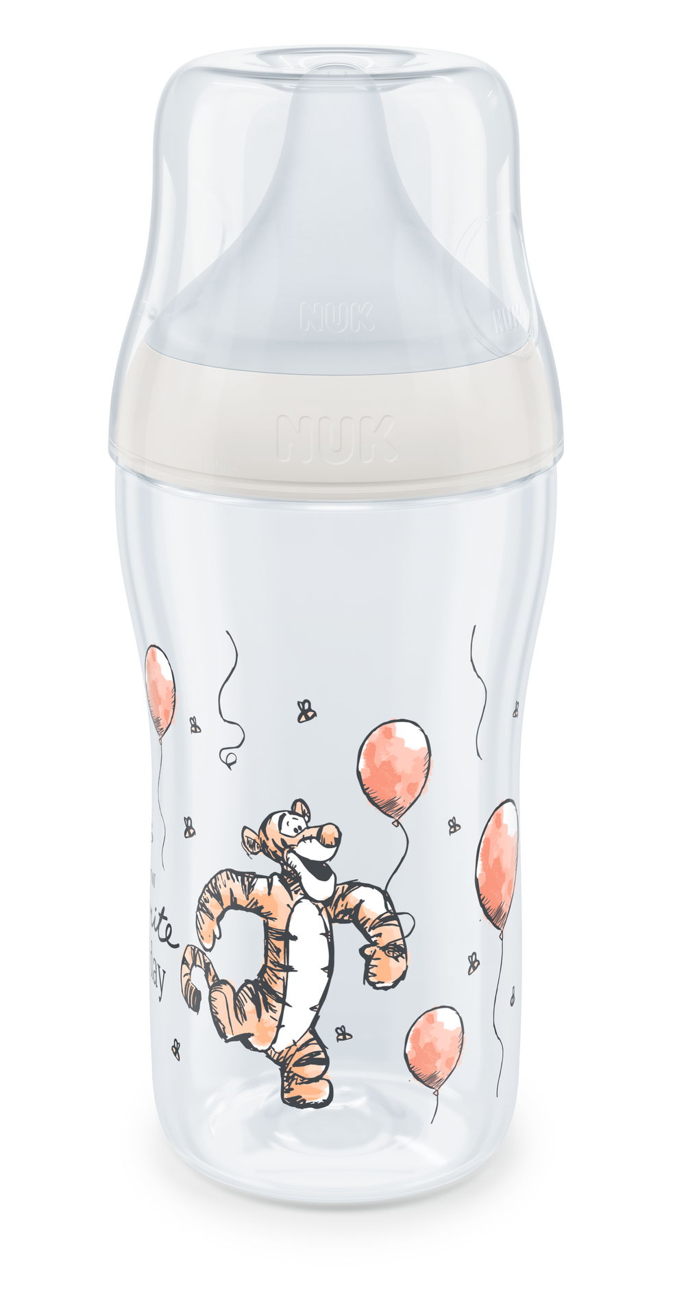 Nuk Perfect Match Шише Рр 260Мл. Със Силиконов Биберон За Хранене M, 3+ Мес. Disney Тигър
