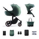 Prime 2 Бебешка Количка 2в1 Dark Green Kinderkraft