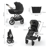 Prime 3 Бебешка Количка 2в1 Black Kinderkraft