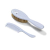 Perie și pieptene cu păr natural moale, albastru, Babyono