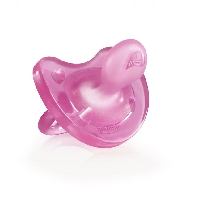 Залъгалка Chicco Physio Soft, Силикон, Ортодонтична Форма, 0-6 Месеца, 2 Бр, Розова - Залъгалки - Chicco - BebeMama