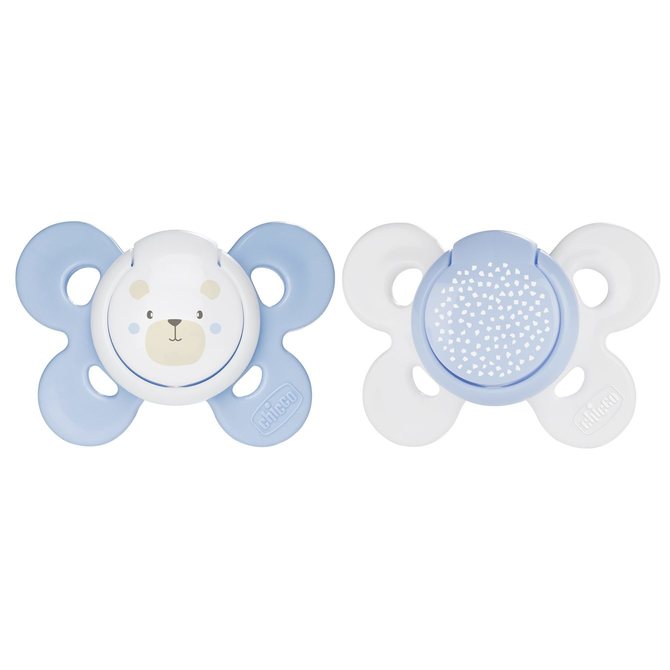 Силиконова Залъгалка Physio Comfort 0-6M Синя 1Бр - Залъгалки - Chicco - BebeMama