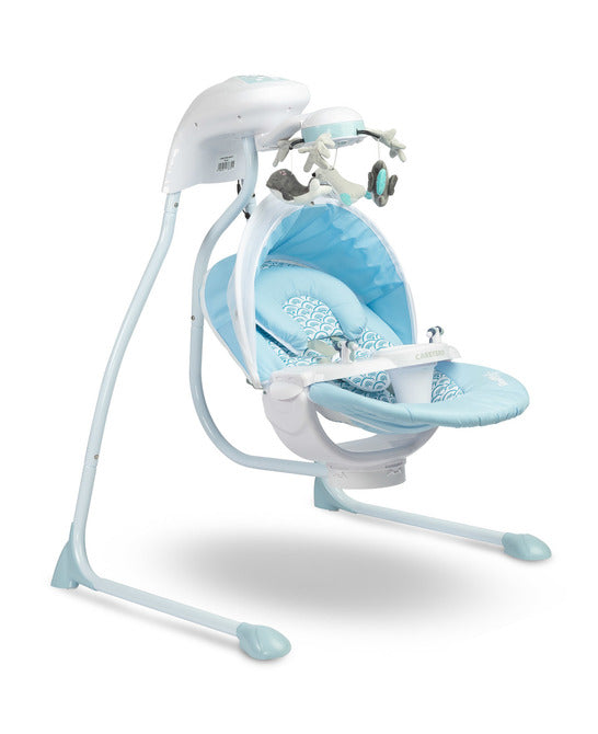 Електрическа Люлка шезлонг до 12кг Blue Caretero - Шезлонги И Люлки - Caretero - BebeMama