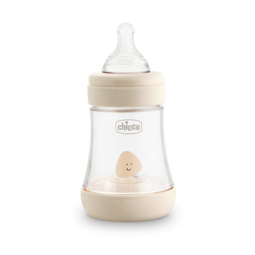 Бебешко Шише Chicco Perfect5 Pp, Силиконов Биберон, Бавен Поток, 150 Мл, 0+ Месеца, Бежово - Шишета За Хранене - Chicco - BebeMama