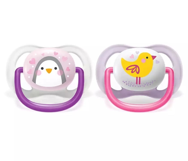 Залъгалки Ultra Air 0-6 Girl, 2 Броя - Залъгалки - Philips Avent - BebeMama