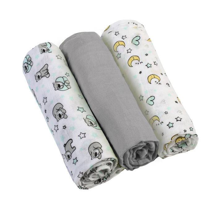 Муселинови Пелени Сиви 3 Бр. Babyono - Пелени - Babyono - BebeMama