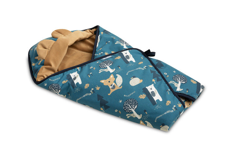 Кадифено Одеяло За Повиване За Кошница – Карамелени Мечета