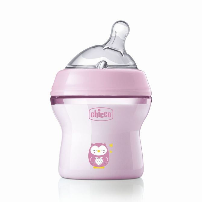 Шише Chicco - Natural Feeling 0+ 150 Мл Момиче - Шишета За Хранене - Chicco - BebeMama