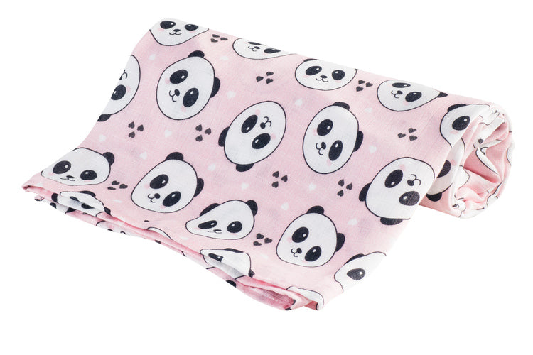 Бамбукова Пелена 75X75 Panda Pink - Пелени - BebeMama - BebeMama