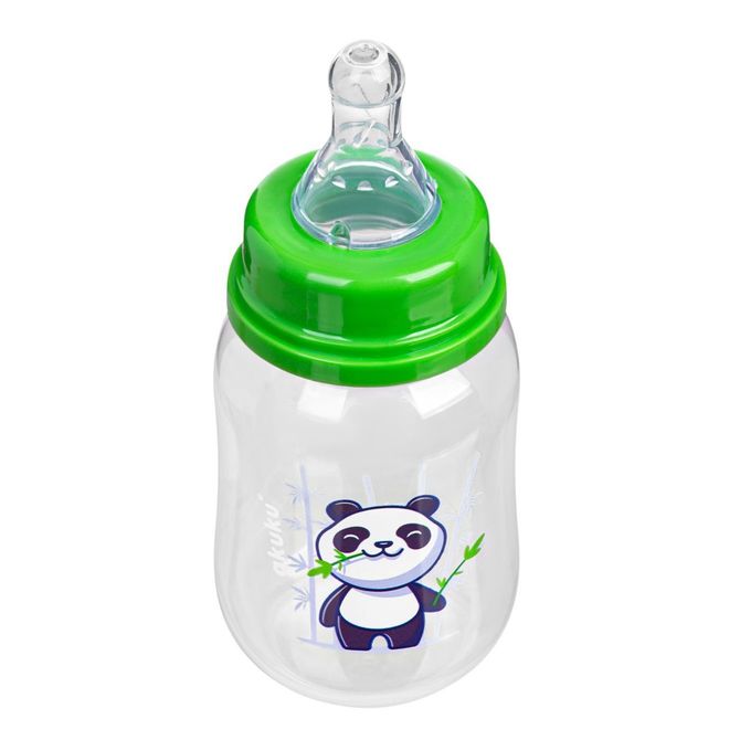 Бутилка 125 Мл Panda Green - Шишета За Хранене - Akuku - BebeMama