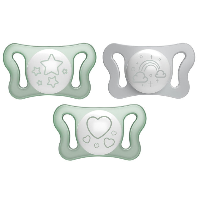 Залъгалка Physio Micro Glowing Silicone 0-2 - 2 Бр. - Залъгалки - Chicco - BebeMama