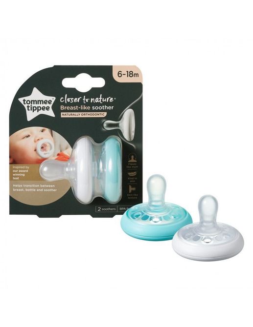 Залъгалка Подобна На Гърдите 6-18M 2 Бр - Залъгалки - Tommee Tippee - BebeMama
