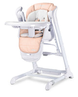 Scaun înalt și balansoar electric 2 în 1, roz indigo, Caretero