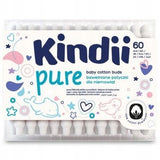 Памучни Клечки За Уши Kindii 60 Броя - Клечки За Уши - Kindii - BebeMama