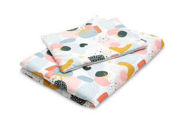 Памучен Комплект За Кошара Abstraction Dots Grey - Спални Комплекти - Sensillo - BebeMama