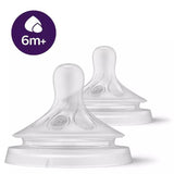Биберони За Хранене Avent Natural Response 6+ Месеца, Сила На Потока 6, 2 Бр. - Биберони - Philips Avent - BebeMama