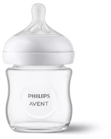 Стъклено Шише Philips Avent Natural Response 3.0 С Биберон 0+ М 120 Мл