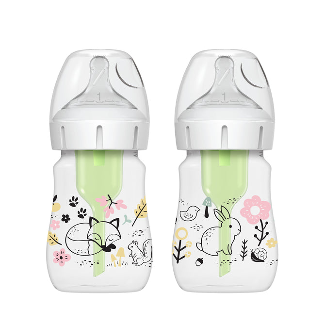 Бутилка Anti-Colic Options+ Forest 2 Броя150 Мл. - Шишета За Хранене - Dr Brown`S - BebeMama