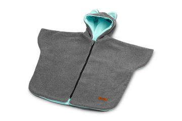 Пончо Grey Melange / Turquoise - Якета и Палта - Sensillo - BebeMama