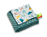 Одеяло Minky Emerald Dinosaurs 75 X 100 - Одеяла - Sensillo - BebeMama