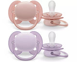 Мека Залъгалка 0-6M Момиче Philips Avent Ultra Soft - Залъгалки - Philips Avent - BebeMama