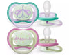 Нощна Залъгалка 0-6 Момиче 2 Бр.Philips Avent Ultra Air Night - Залъгалки - Philips Avent - BebeMama