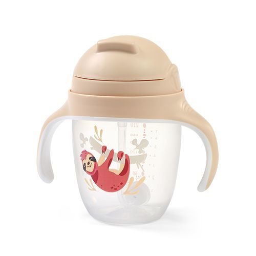 Чаша Sippy Със Сламка Бежова - Чаши - Babyono - BebeMama