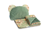 Set cărucior din catifea – Verde pătrat