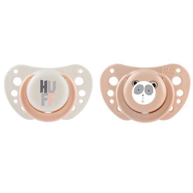 Залъгалка Chicco Physio Аir, Силикон, Анатомична Форма, 0-6 Месеца, 2 Бр, Pink - Залъгалки - Chicco - BebeMama