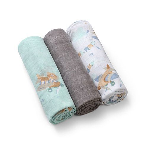 Бамбукови Пелени 3 Бр Сиви 70Х70 - Пелени - BabyOno - BebeMama