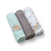 Scutece din bambus 3 buc. gri 70x70