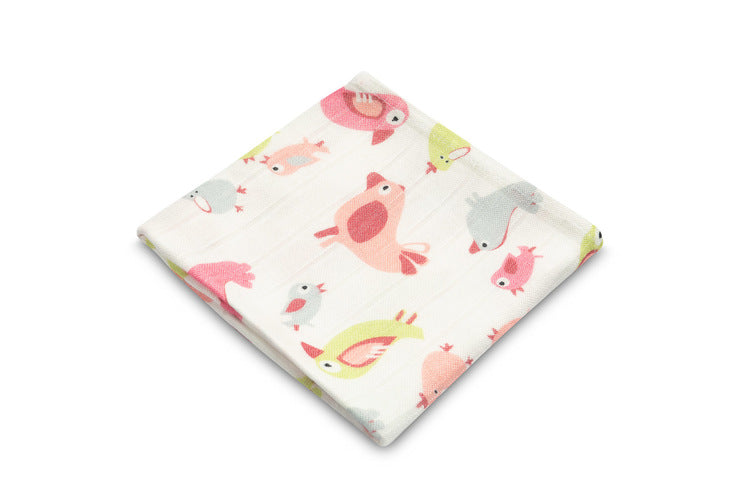 Бамбукова Пелена Pink Birds 75X75 - Пелени - Sensillo - BebeMama