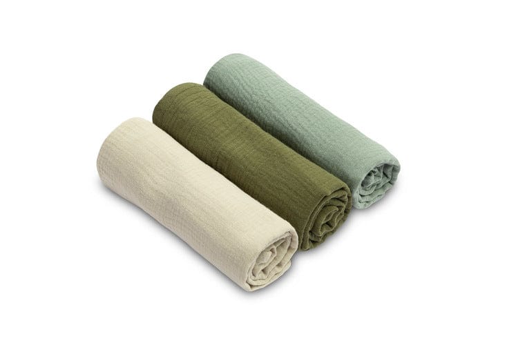 Scutece de muselină Uniform Green 3 Bucăți 60x80cm