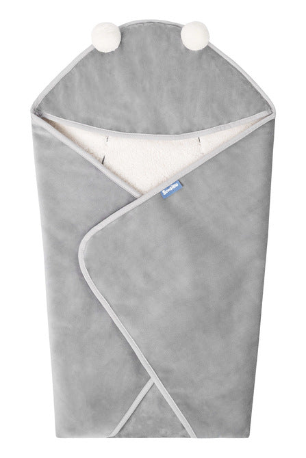 Одеяло За Повиване За Кошница Плюш 75x75 Сиво