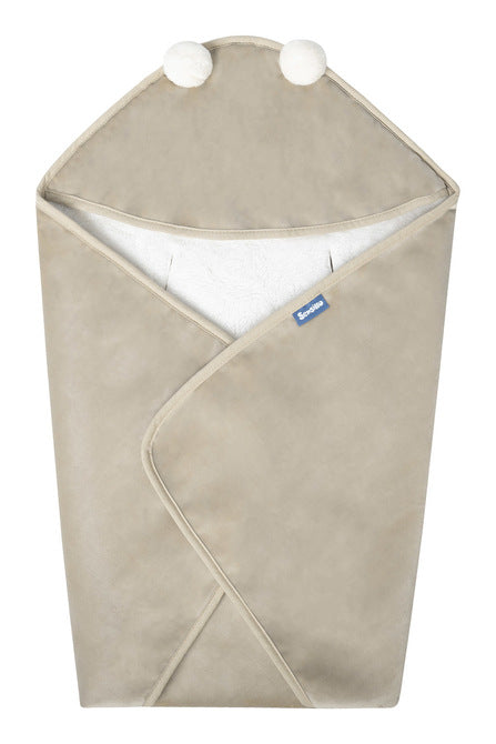 Одеяло За Повиване За Кошница Плюш 75x75 Бежово